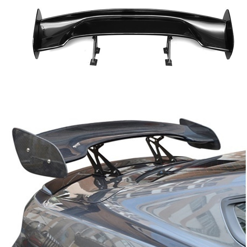 GT Wing Car Spoiler, 53.1 In. Universal Spoiler With Double Deck, Adjustable Lightweight Aluminum, Car Rear Spoiler Wing
