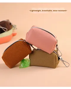 Distributeur de sacs à déjections canines réfléchissant et tendance pour l'extérieur, sac de rangement en daim écologique, support pour sacs à crottes de chien pour l'extérieur - Product Image 6