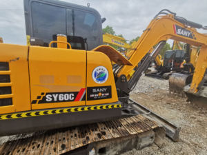Mini-excavatrice d'occasion Sany SY60 de 6 tonnes, marque chinoise, engin de construction sur chenilles, avec moteur d'origine pour Sany - Product Image 5