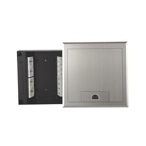 Boîtier de plancher surélevé avec prise de sol dissimulée et couvercle de gestion des câbles pour installation au bureau - Product Image 3