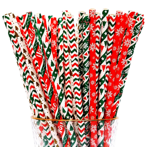 Soton bán buôn giáng sinh sọc giấy ống hút phân hủy sinh học màu đỏ trắng sọc sinh thái thân thiện uống ống hút Nguồn cung cấp bên - Product Image 3