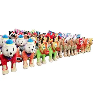 kids plush animal electric scooter safari animal ride for mall