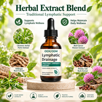 Gouttes liquides de drainage lymphatique à base d'extraits de plantes, complément alimentaire 2 fl oz pour adultes, soutien de l'équilibre lymphatique et hydrique, OEM ODM