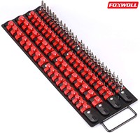 Outil De Stockage Rail 80pcs Portable Prise Organisateur Plateau 1/4 3/8 1/2 pouces Prise De Stockage Mur Montant Outils organisateur