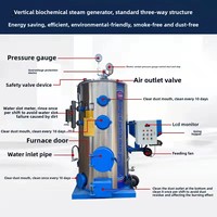 Générateur de vapeur vertical automatique pour copeaux de bois, granulés de biomasse et paille, capacité de 100 kg à 1500 kg