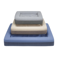 Cama Impermeable para Perros, Lavable, Ortopédica, de Espuma Viscoelástica, con Forro de Imitación Lino Extraíble, Cama de Lujo Tipo Sofá para Mascotas