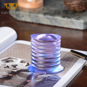 Oem tùy ChỉNh Nóng bán tinh thể màu xanh thủy tinh hình học vòm hình dạng bảng bàn đồng hồ báo thức - Product Image 6