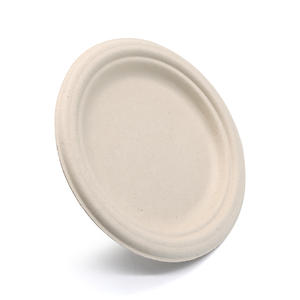 Assiettes biodégradables <span class=keywords><strong>en</strong></span> canne à sucre, assiettes compostables <span class=keywords><strong>en</strong></span> bagasse, couteaux, fourchettes, cuillères, assiettes, serviettes, bols, tasses personnalisés – Ensemble complet - Product Image 3