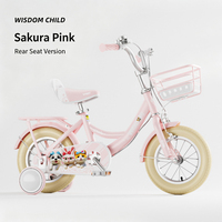 Vélo Princesse pour Enfants 12-18 Pouces, Cadre en Acier Carbone, Monovitesse, avec Roues d'Apprentissage pour Garçons et Filles de 3 à 12 Ans, Vente en Gros