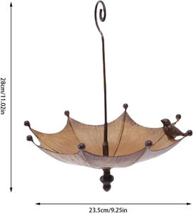Comedero para Pájaros de Metal en Forma de Paraguas con Bebedero, Impermeable y Portátil, Decoración para Jardín Exterior - Product Image 2