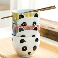 OEM ODM Nuevo Tazón de Cerámica Pintado a Mano para Fideos, con Logotipo Personalizado, Tazón de Melamina con Panda en Relieve para Ramen, Ideal para Regalo