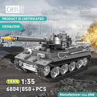 CAYI Nuevo Tanque Tigre Modelo Militar de la Segunda Guerra Mundial, Bloques de Construcción MOC, Tanque Militar OEM, Juego de Bloques de Construcción Educativos para Niños