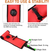Bouée de signalisation de surface pour plongée sous-marine (SMB) – Tube gonflable flottant en forme de saucisse – Signalisation de sécurité marine réfléchissante pour la plongée