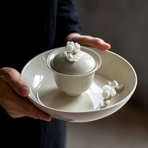 Handmade Porcelain Teapot Stand With Lid Round Shape Dehua Origin For Kung Fu <b>Tea</b> <b>Set</b> Afternoon <b>Tea</b> Use - Product Image 1