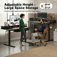 Bureau de travail moderne avec 4 tiroirs, bureau debout électrique réglable en hauteur, ergonomique pour le bureau à domicile, la chambre à coucher