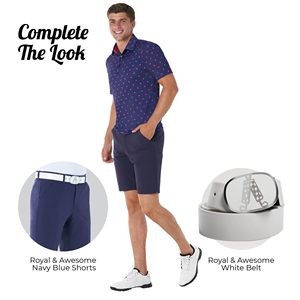 Camisetas Personalizadas al por Mayor con Sublimación Completa para Hombre, Manga Corta, Estampado Completo, Diseño Retro Geométrico con Bandera, Camisetas de Golf 100% Algodón - Product Image 3