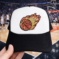 Badge de basketball en feutre 3D avec des motifs créatifs et scintillants pour les projets de bricolage