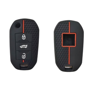 Étui de protection pour clé de voiture en silicone sur mesure, fabriqué en Chine, vente en gros pour clé <span class=keywords><strong>Peugeot</strong></span> - Product Image 1