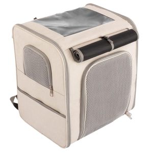 Sac de transport pliable souple et extensible pour vélo avec 4 portes ouvertes et fenêtres en maille, idéal pour animaux de compagnie (chats, chiens) - Product Image 1