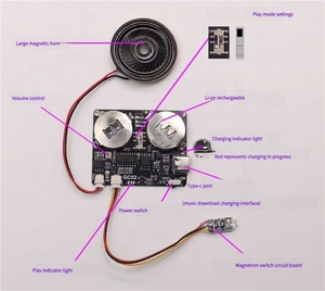 Module audio enregistrable DIY, module vocal, puce d'enregistrement pour haut-parleur, pour carte de vœux, enregistrement musical DIY - Product Image 5
