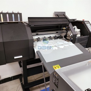 ชุดเครื่องพิมพ์อิงค์เจ็ทแบบม้วนหมึกสีขาว A2เครื่องพิมพ์ DTF ขนาด60ซม. 2 4หัวพิมพ์คู่สำหรับเสื้อยืด - Product Image 3