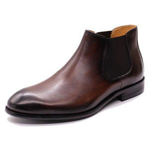 Botas de Tobillo Balmoral de Cuero para Hombre, Textura Lijada a Mano, Estilo Amish, Algodón, Resistentes al Agua, Antideslizantes - Product Image 5