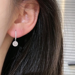 <b>Diamond</b> <b>Earrings</b> Fine Jewelry Custom 10K 14K 18K White Gold Lab Grown <b>Diamond</b> Hoop <b>Earrings</b> for Women Men - Product Image 3