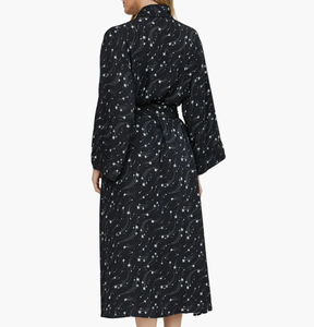Bata de Baño de una Pieza, Ropa de <span class=keywords><strong>Dormir</strong></span> Sexy de Manga Larga, Camisón Sedoso para Mujer, Pijama, Ropa de Estar, Batas Estampadas - Product Image 4