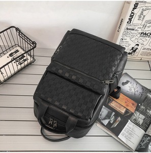 <span class=keywords><strong>Sac</strong></span> <span class=keywords><strong>à</strong></span> <span class=keywords><strong>Dos</strong></span> d'Ordinateur <span class=keywords><strong>Homme</strong></span> en Cuir Noir Souple, Grande Capacité, Tendance Décontractée pour Étudiant, Vente en Gros - Product Image 2
