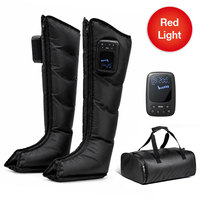 X01 Vente en gros de masseur pour les jambes, 6 chambres à air, 160 LED, 5 niveaux de pression, 3 modes de massage, 50-200 mmHg, bottes de compression à lumière rouge