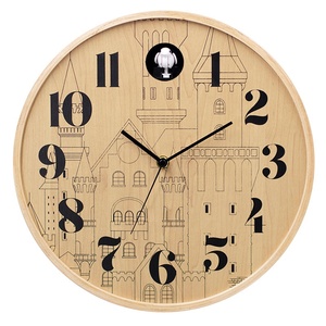 Đồng hồ treo tường gỗ Infinity <span class=keywords><strong>Time</strong></span> 12 inch cho phòng khách, văn phòng, đồng hồ chim cu gáy, đồng hồ cu gáy tùy chỉnh - Product Image 1