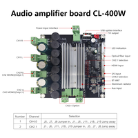 Carte d'amplificateur Hifi numérique BT 4X120W récepteur et amplificateur haute puissance 4 canaux pour système de cinéma maison connectivité I2S AUX