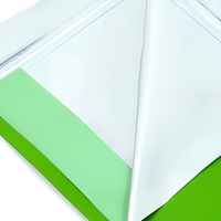 Pochette plate mate de couleur claire en plastique de qualité alimentaire avec fermeture éclair, haute barrière, pour l'emballage de viande et de café