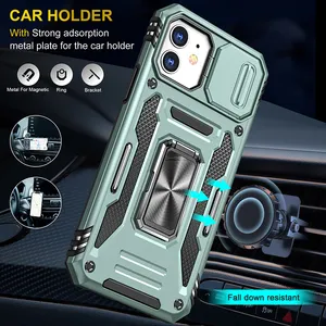 Fancy Shockproof PC Mobile Armor Phone Case With Kickstand For IPhone 12 Pro Max Protective Back Cover