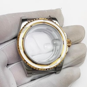 Mechanisches Uhrengehäuse für Herren Ersatz Schwarz Grün Aqua Ghost 8215/NH35/36 Kaliber Gold gehäuse Transparenter Gehäuse boden - Product Image 2