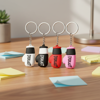 Ensemble de porte-clés en silicone avec impression UV, mini gants de boxe 3D multifonctions de la marque BOYUN