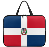 Sac pour ordinateur portable avec drapeau de la Dominique, étui étanche et fin pour ordinateur portable avec fermeture éclair de qualité supérieure, sac portable pour tablette