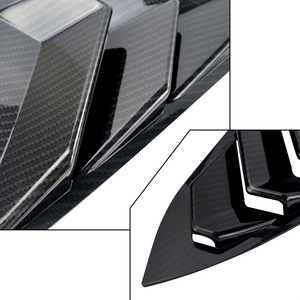 PQYRACING Rear <b>Window</b> Trim <b>Panel</b> Black Plastic For Honda Civic - Product Image 4