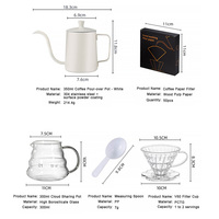 Coffret Cadeau de Voyage pour Café et Thé : Bouilloire à Gouttes d'Extérieur, Moulin à Café Manuel, Sac de Transport, et Bouilloire à Thé