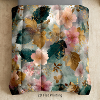 Juego de Edredón Cálido y Elegante con Diseño Floral Reversible, Grueso para Invierno, 3 Piezas, Venta al Por Mayor de Fábrica