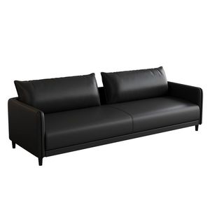 Ensemble <span class=keywords><strong>de</strong></span> <span class=keywords><strong>canapé</strong></span> <span class=keywords><strong>de</strong></span> <span class=keywords><strong>bureau</strong></span> et table basse en cuir moderne et simple pour la réception d'entreprise, <span class=keywords><strong>petit</strong></span> espace <span class=keywords><strong>de</strong></span> négociation - Product Image 5