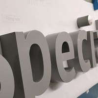Letras Metálicas Grandes Personalizadas, Letrero 3D con Logotipo de Empresa en Metal, Letrero de Acero Inoxidable Fabricado para Negocios