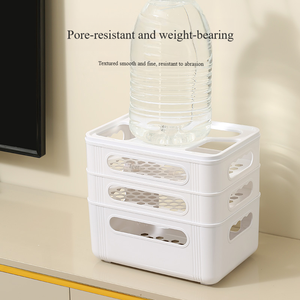 <span class=keywords><strong>Caja</strong></span> de almacenamiento de enrutador WiFi, decodificador de TV, estante multicapa, práctico estilo crema, <span class=keywords><strong>caja</strong></span> de almacenamiento de tablero enchufable - Product Image 4