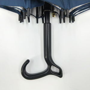 <span class=keywords><strong>Parapluie</strong></span> droit vintage en pongé 190T avec revêtement argenté, poignée et dessus de forme unique, impression de logo personnalisée pour cadeau d'affaires - Product Image 3