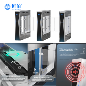 Control de acceso inteligente Hengbo, puerta de canal peatonal de acero inoxidable, sistema de tickets de reconocimiento facial <span class=keywords><strong>para</strong></span> sitio comunitario - Product Image 4