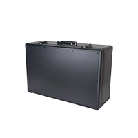 Boîtier en aluminium noir en gros avec mousse souple pour le rangement d'outils, pour l'industrie électronique et informatique, boîtier pour multimètres