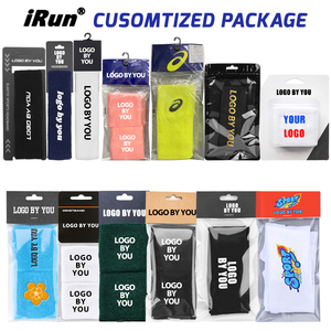 IRun - Juego de Muñequeras Deportivas Personalizadas con Logotipo, para Fútbol, de Algodón Grueso, para Adultos - Product Image 5