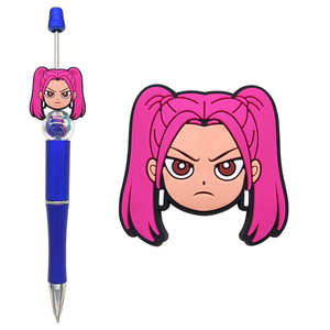 Yeni tasarım karikatür tema PVC bts iblis avcılar için PVC kalemler odak boncuk Charms kalem Topper - Product Image 3