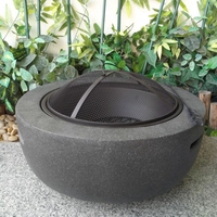 Brasero en Fiberstone de forme élégante pour barbecue extérieur, usage professionnel en jardin, vente en gros