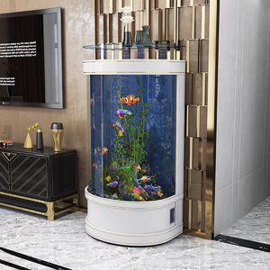 Acquario <span class=keywords><strong>da</strong></span> <span class=keywords><strong>Parete</strong></span> Semicircolare per Soggiorno, Decorazione Domestica, Vendita Calda - Product Image 6